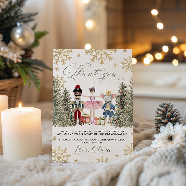 Sugar Plum Nutcracker Thank You Card Einladung (Von Creator hochgeladen)