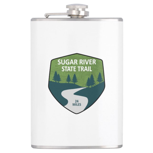 Sugar River Staat Trail Wisconsin Flachmann (Vorderseite)
