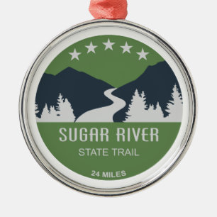 Sugar River Staat Trail Wisconsin Ornament Aus Metall