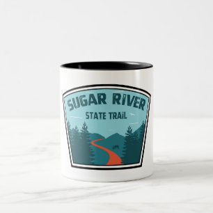 Sugar River Staat Trail Wisconsin Zweifarbige Tasse