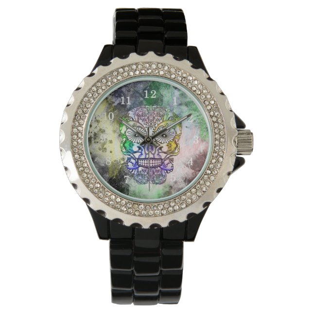 Sugar Skeleton Grunge Armbanduhr (Vorderseite)