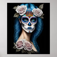 Sugar Skull Art - Atemberaubende Frau