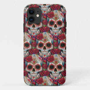 Sugar Skull Art - Colorful Dia de los Muertos Case-Mate iPhone Hülle