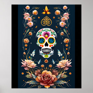 Sugar Skull Art - Der Feierliche Geist Poster