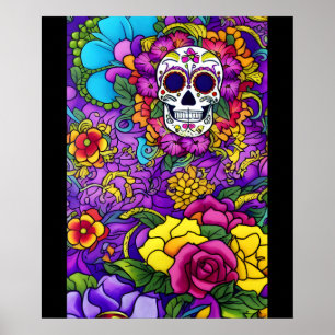 Sugar Skull Art - Día de los Muertos Poster