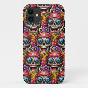 Sugar Skull Art - Ein farbenprächtiges Fusionszeic Case-Mate iPhone Hülle