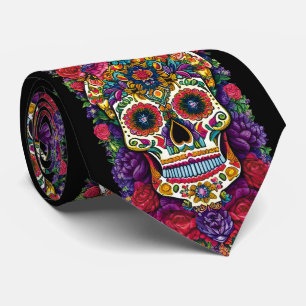 Sugar Skull Art - Eine bunte Hommage Krawatte