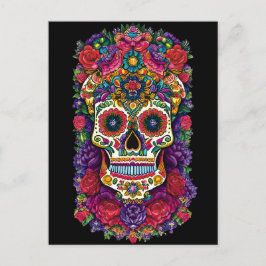 Sugar Skull Art - Eine bunte Hommage Postkarte