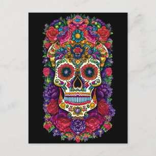 Sugar Skull Art - Eine bunte Hommage Postkarte
