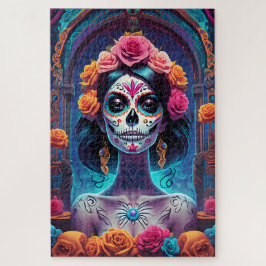 Sugar Skull Art - Embraise the Elegante Puzzle