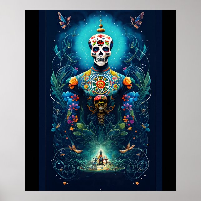 Sugar Skull Art - Entdecken Sie die Schönheit Poster (Vorne)