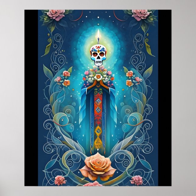 Sugar Skull Art - Entfesseln Sie den Geist Mexikos Poster (Vorne)