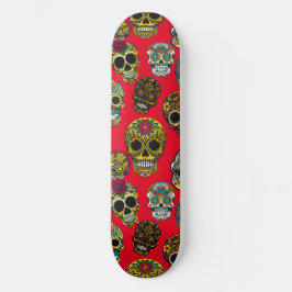 Sugar Skull Art farbenfrohe Muster Skateboard