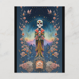 Sugar Skull Art - Feierlicher Tag der Toten Postkarte