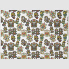 Sugar Skull Art - Festivals (weiß) Seidenpapier