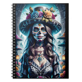 Sugar Skull Art - Festlicher Geist Notizblock
