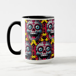Sugar Skull Art - Gefühl Electric Day of the Dead Tasse