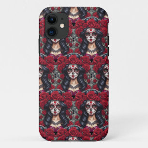 Sugar Skull Art - Kulturelle Leinwand Case-Mate iPhone Hülle