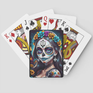Sugar Skull Art - Kulturelle Schönheit Spielkarten