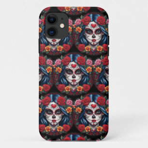 Sugar Skull Art - Künstlerisches Nachleben Case-Mate iPhone Hülle
