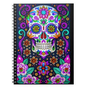 Sugar Skull Art - Leben im Tod Notizblock