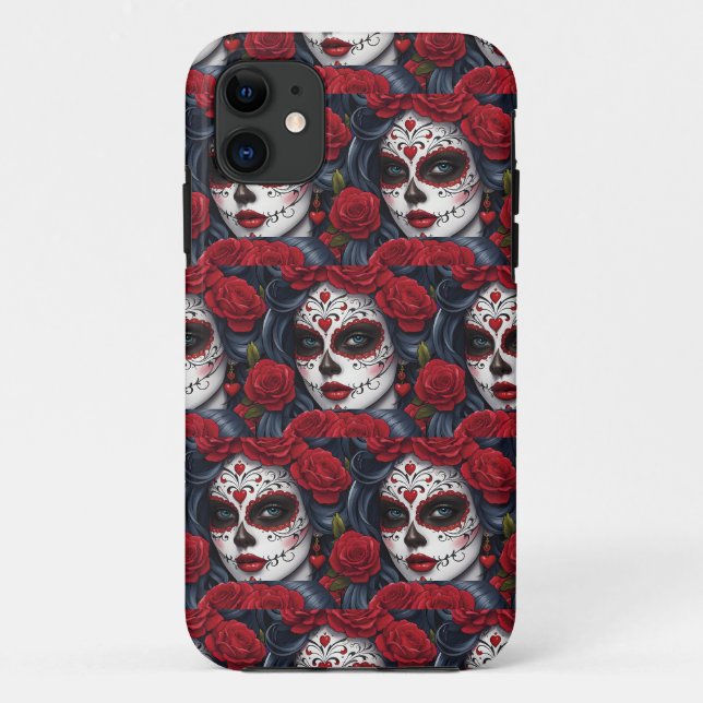 Sugar Skull Art - Lebhafte Erinnerung Case-Mate iPhone Hülle (Rückseite)