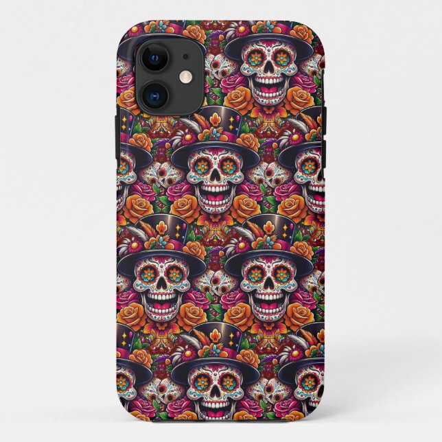 Sugar Skull Art - Marigold Sugar Skull Case-Mate iPhone Hülle (Rückseite)