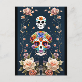 Sugar Skull Art - Mexikanisches Erbe Postkarte