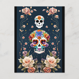 Sugar Skull Art - Mexikanisches Erbe Postkarte