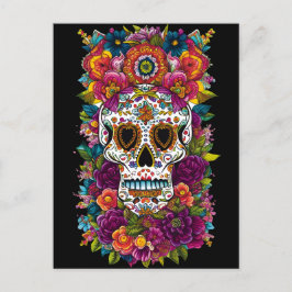 Sugar Skull Art - Mexikos Tag der Toten Postkarte