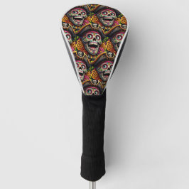 Sugar Skull Art - Pirate Skull Golf Headcover