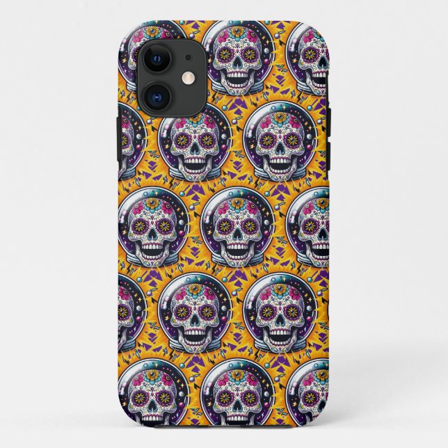 Sugar Skull Art - Sugar Skull Astronaut Case-Mate iPhone Hülle (Rückseite)