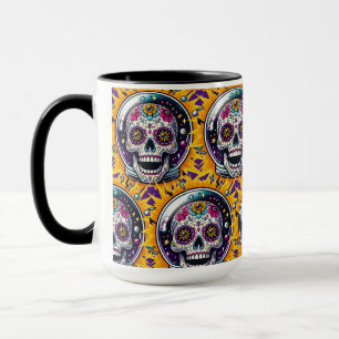 Sugar Skull Art - Sugar Skull Astronaut Tasse