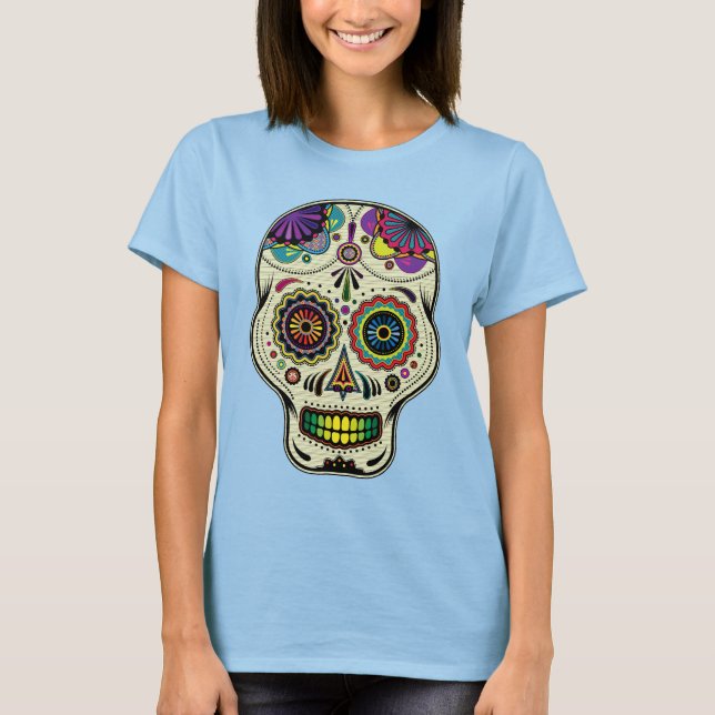 Sugar Skull Art - Tag des Toten Shirts (Vorderseite)