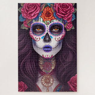 Sugar Skull Art - Traditioneller mexikanischer Zuc Puzzle