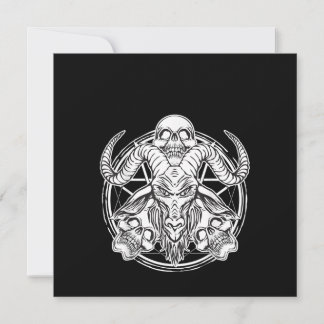Sugar Skull Baphomet Ziegengeschenk Einladung