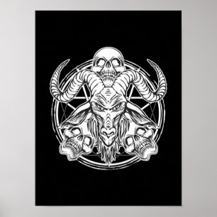 Sugar Skull Baphomet Ziegengeschenk Poster