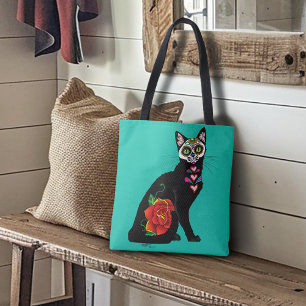 Sugar Skull Black Cat