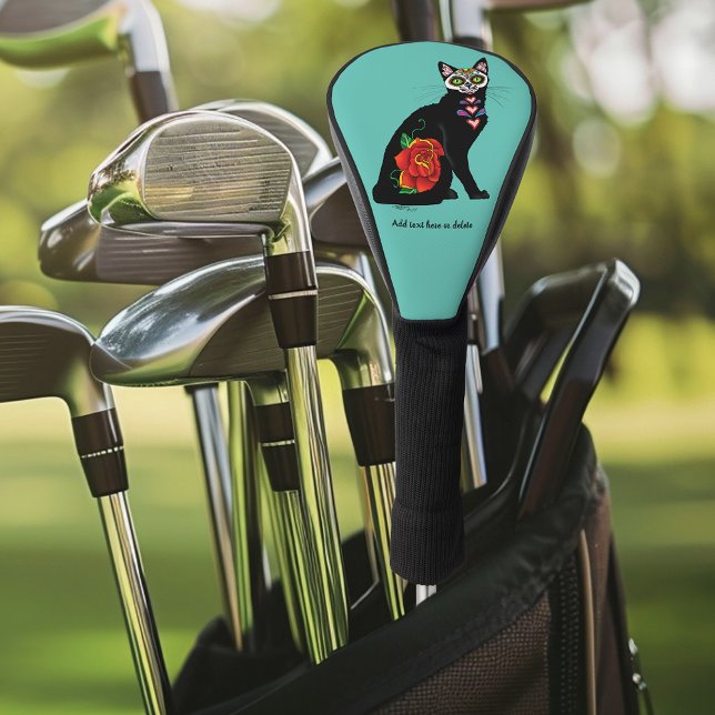 Sugar Skull Black Cat Golf Headcover (Von Creator hochgeladen)