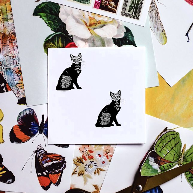 Sugar Skull Black Cat Gummistempel (Von Creator hochgeladen)