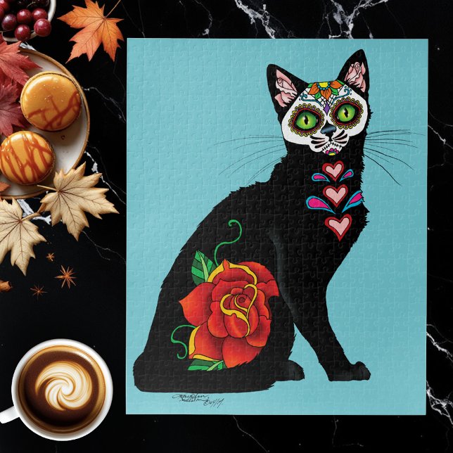 Sugar Skull Black Cat Puzzle (Von Creator hochgeladen)