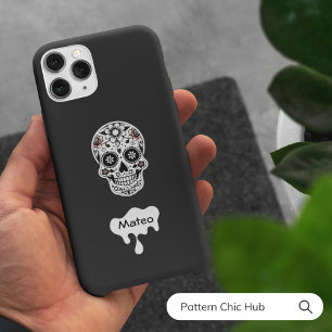 Sugar Skull Blume Halloween Niedlich schönes Schwa Case-Mate iPhone 14 Pro Max Hülle