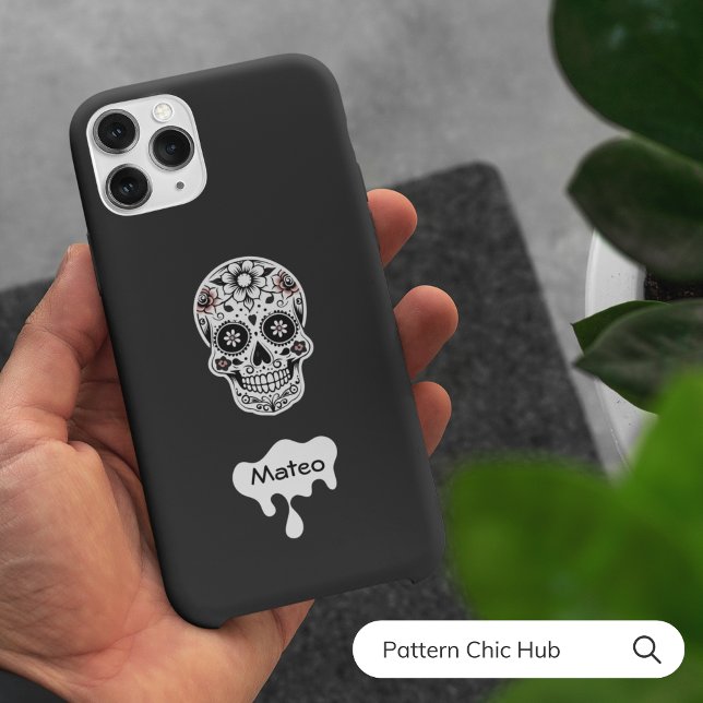 Sugar Skull Blume Halloween Niedlich schönes Schwa Case-Mate iPhone Hülle (Von Creator hochgeladen)