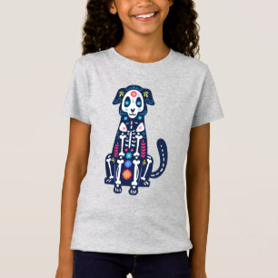 Sugar Skull Calavera Hund IV T-Shirt