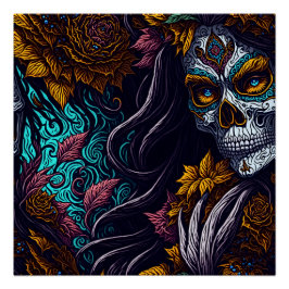 Sugar Skull Catrina Poster