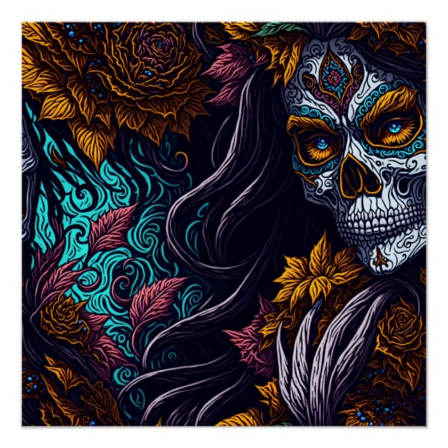Sugar Skull Catrina Poster (Vorderseite)