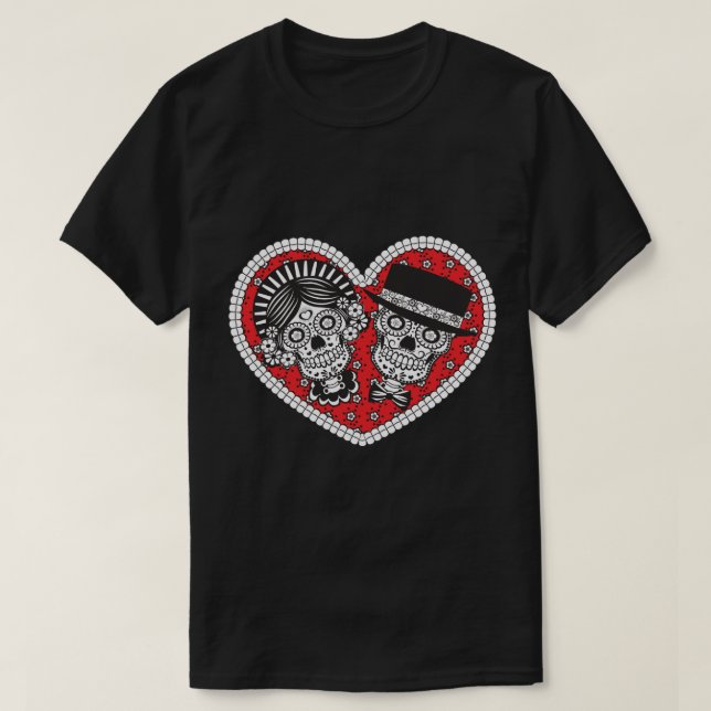 Sugar Skull Couple T-Shirt (Design vorne)