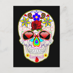 Sugar Skull Daimond Eyes Postcard Postkarte