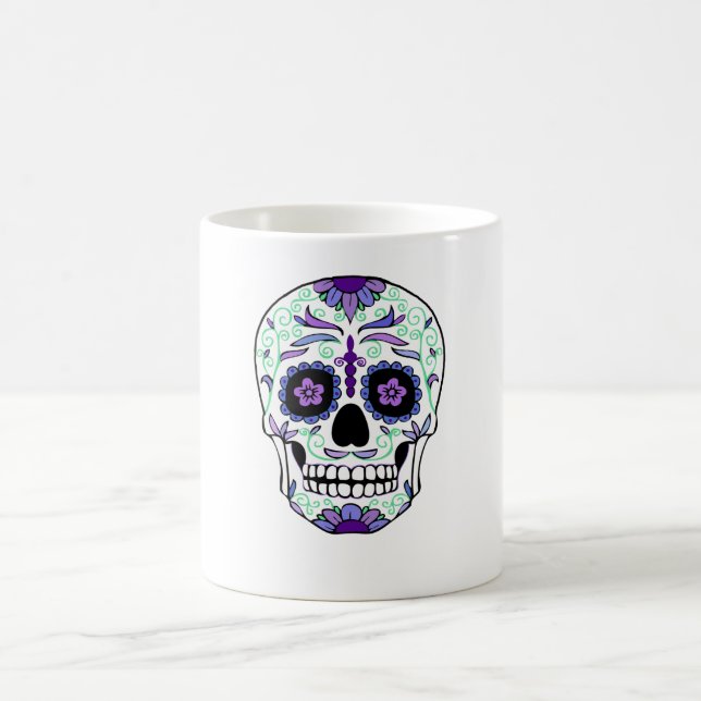 Sugar Skull Day of the Dead Día de Muertos Kaffeetasse (Mittel)