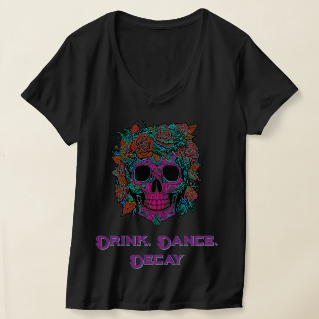 Sugar Skull Day of the Dead halloween T-Shirt (Ablage )